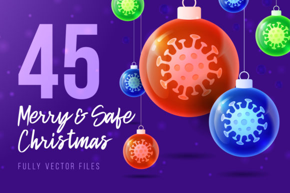 45 Merry and Safe Christmas Banners Illustrations