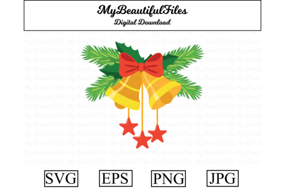 Christmas Bells Clipart Illustration for Editorial and Web Design