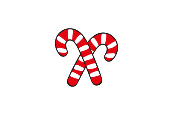 Christmas Candy Stick Illustration Asset