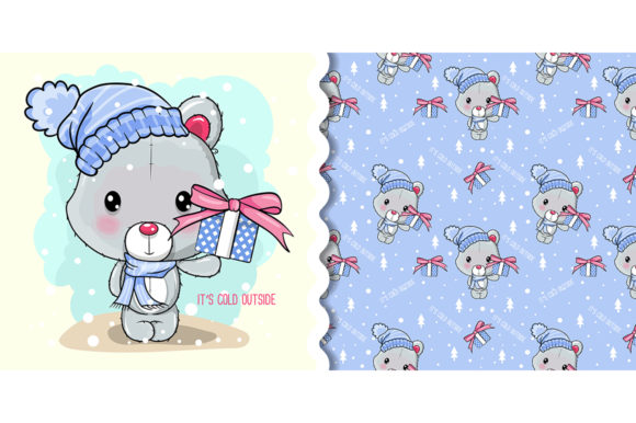 Christmas Card with Cartoon Polar Bear Review