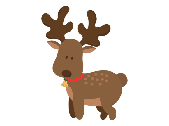 Christmas Deer Illustration: A Festive Design Asset