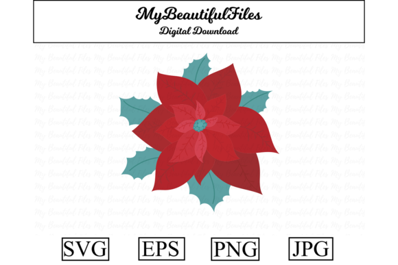 Christmas Flower Clipart Design for Festive Branding
