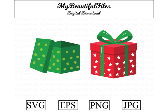 Christmas Gift Boxes Clipart for Illustrations