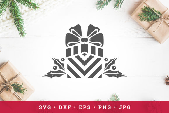 Christmas Gift Silhouette Isolated