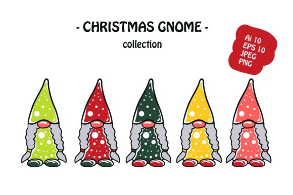 Christmas Gnome Icon Pack Illustration for Digital Sellers