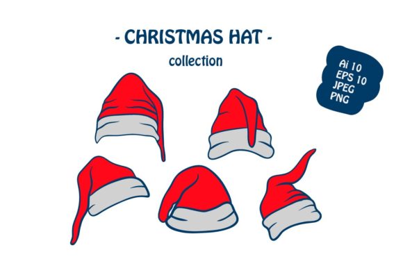 Christmas Hat 3 Icon Pack Illustration for Branding and Design Projects