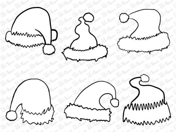 Christmas Hats Illustrations: A Festive Design Asset