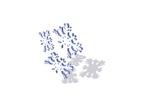 Christmas Illustration 3D Snowflake for Digital Product Creators