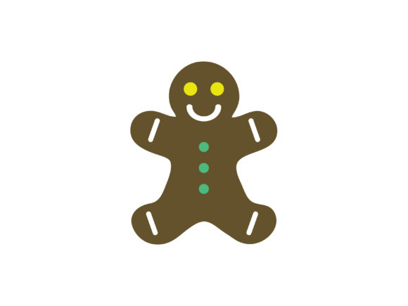 Christmas Illustration Gingerbread Brown