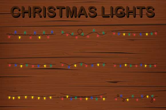 Christmas Lights for Winter Decoration Illustrations