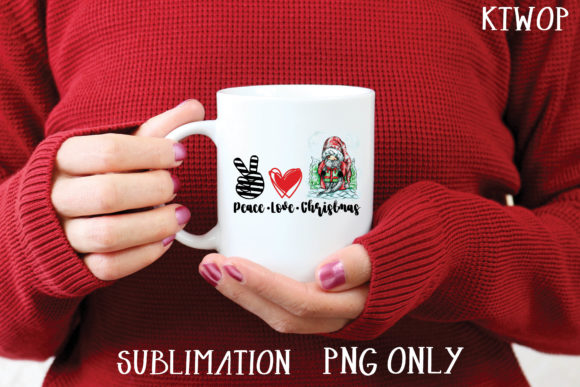 Christmas Peace Love Gnome Illustration