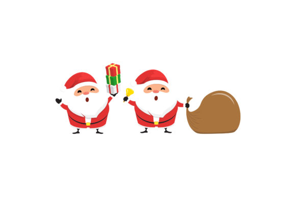 Christmas Santa Set Vector Illustrations for Festive Design Projects