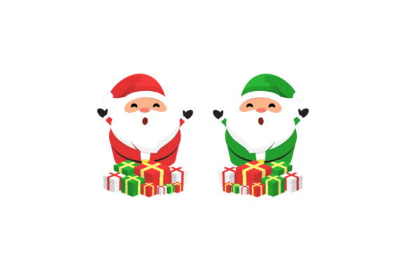 Christmas Santa Vector Set Illustrations for Festive Branding