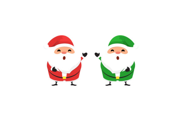 Christmas Santa Vectors Illustration Set for Blog and Web Design