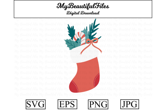 Christmas Stocking Clipart for Holiday Branding