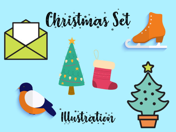 Christmas Vector Bundle Set for Kids 30 Illustrations