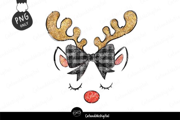 Deer Antlers Christmas Sublimation Illustrations