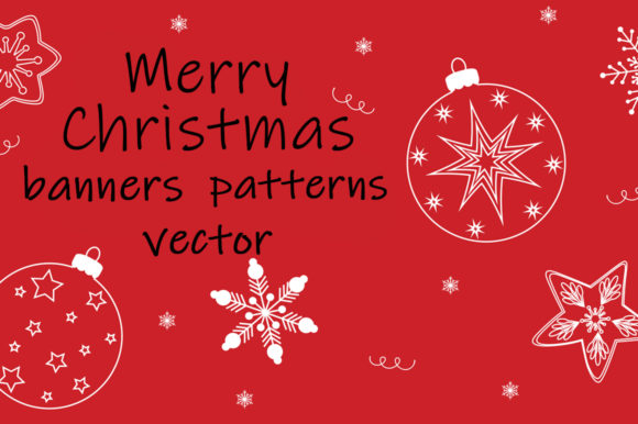 Merry Christmas Banner Pattern Card