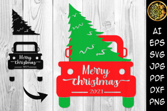 Merry Christmas Tree and Truck SVG Review