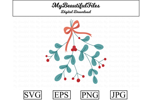 Mistletoe Christmas Clipart Design Illustrations